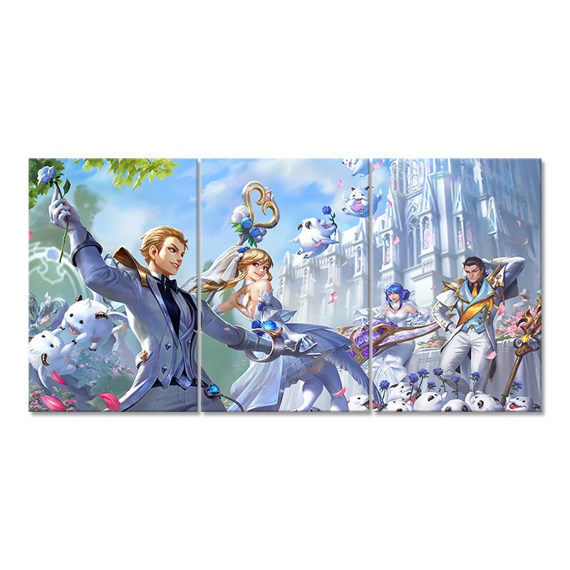 "Crystal Rose" Ezreal - Lux - Sona - Jarvan Ⅳ Poster - Canvas Painting - League of Legends Fan Store