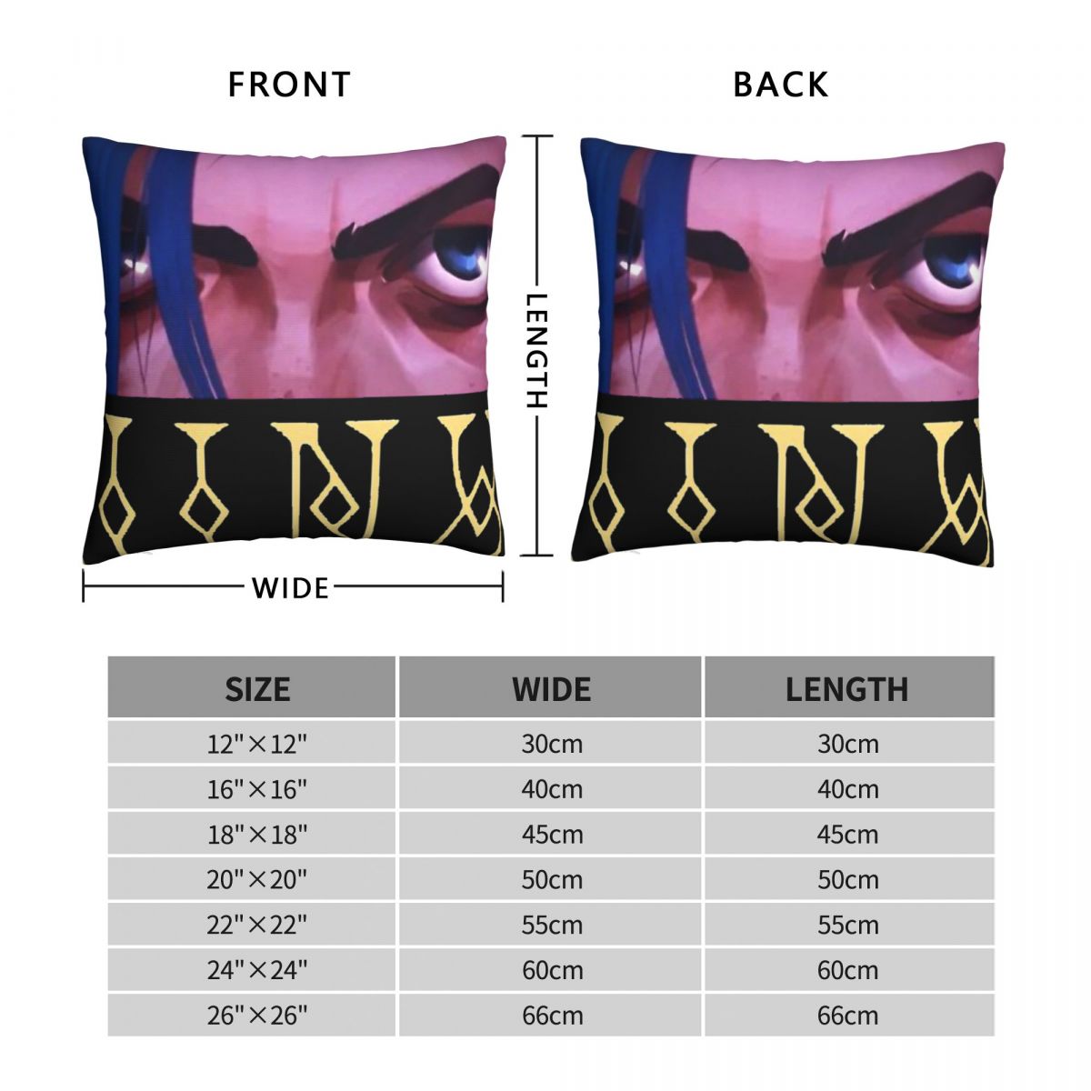 Jinx Eye Throw Pillow Case - League of Legends Fan Store