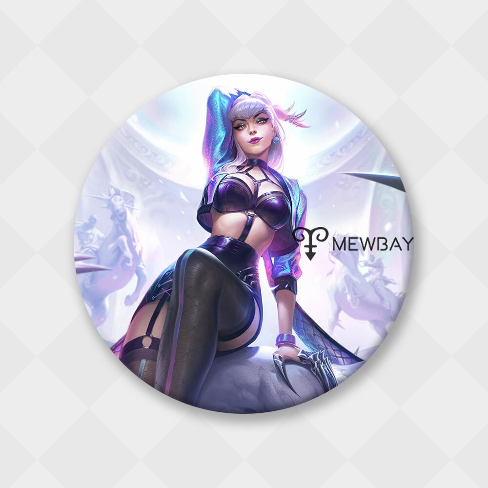 League of Legends Badge K/DA ALL OUT Kaisa Ahri Seraphine Akali Evelynn Metal Brooch - League of Legends Fan Store