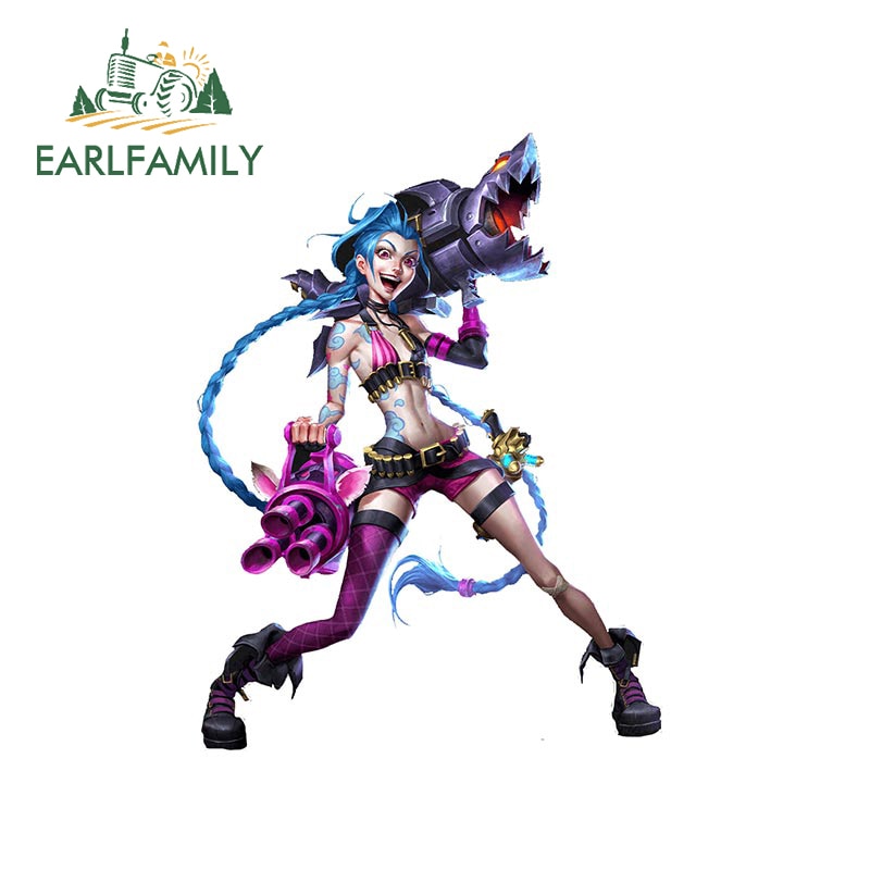 Jinx Stickers Fashionable Simple Decals Creative Refrigerator Helmet Decor - League of Legends Fan Store