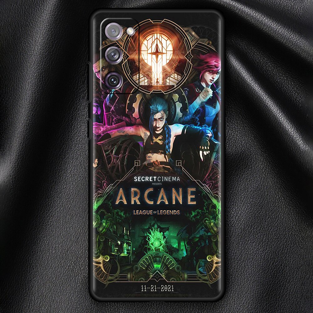 Collection 2 Black Soft Case For Samsung Galaxy S21 Ultra S20 FE Plus S10 Lite S9 S8 S10e S7 Edge A52 A51 A12 Phone Cover Arcane Hot Anime - League of Legends Fan Store