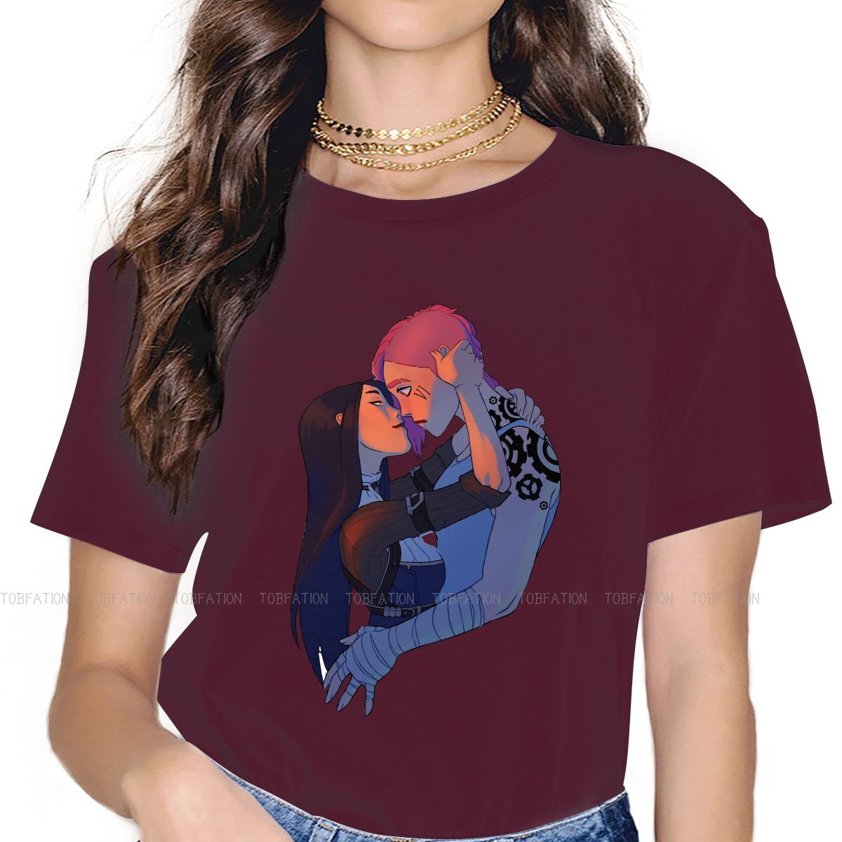 Caitlyn Vi In Love Unique T-Shirt - League of Legends Fan Store