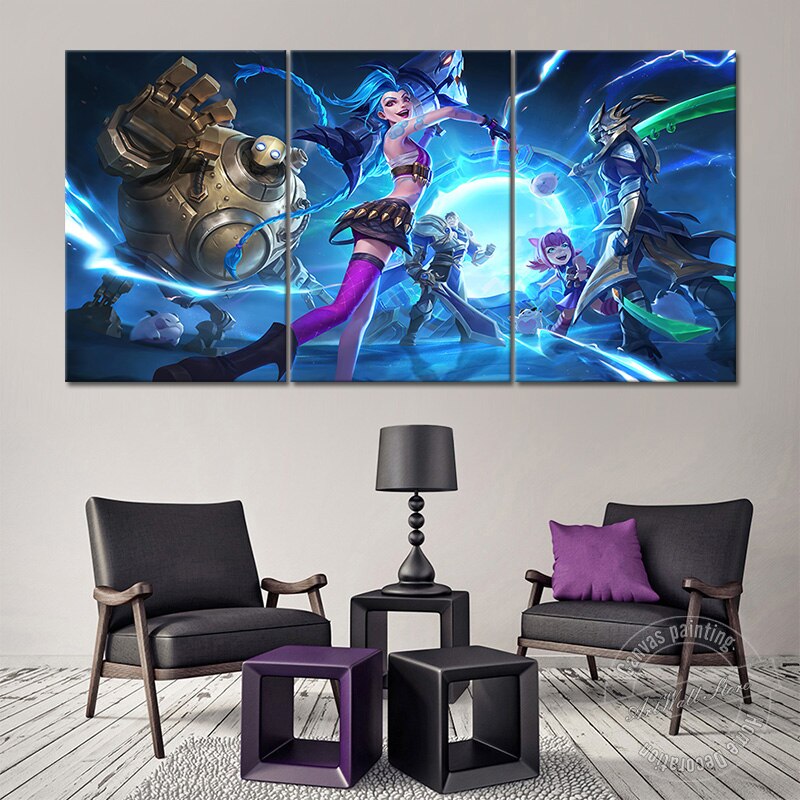 Wild Rift Jinx Annie Garen Master Yi Poster - Canvas Painting - League of Legends Fan Store