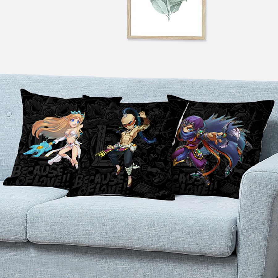 League of Legends Characters Pillowcases-- Nidale Ezreal Ziggs Janna Sejuani Zyra Varus Fizz Talon Graves Vladimir Riven Nami Vayne Zed Viktor Lee Sin Diana Nocturne - League of Legends Fan Store