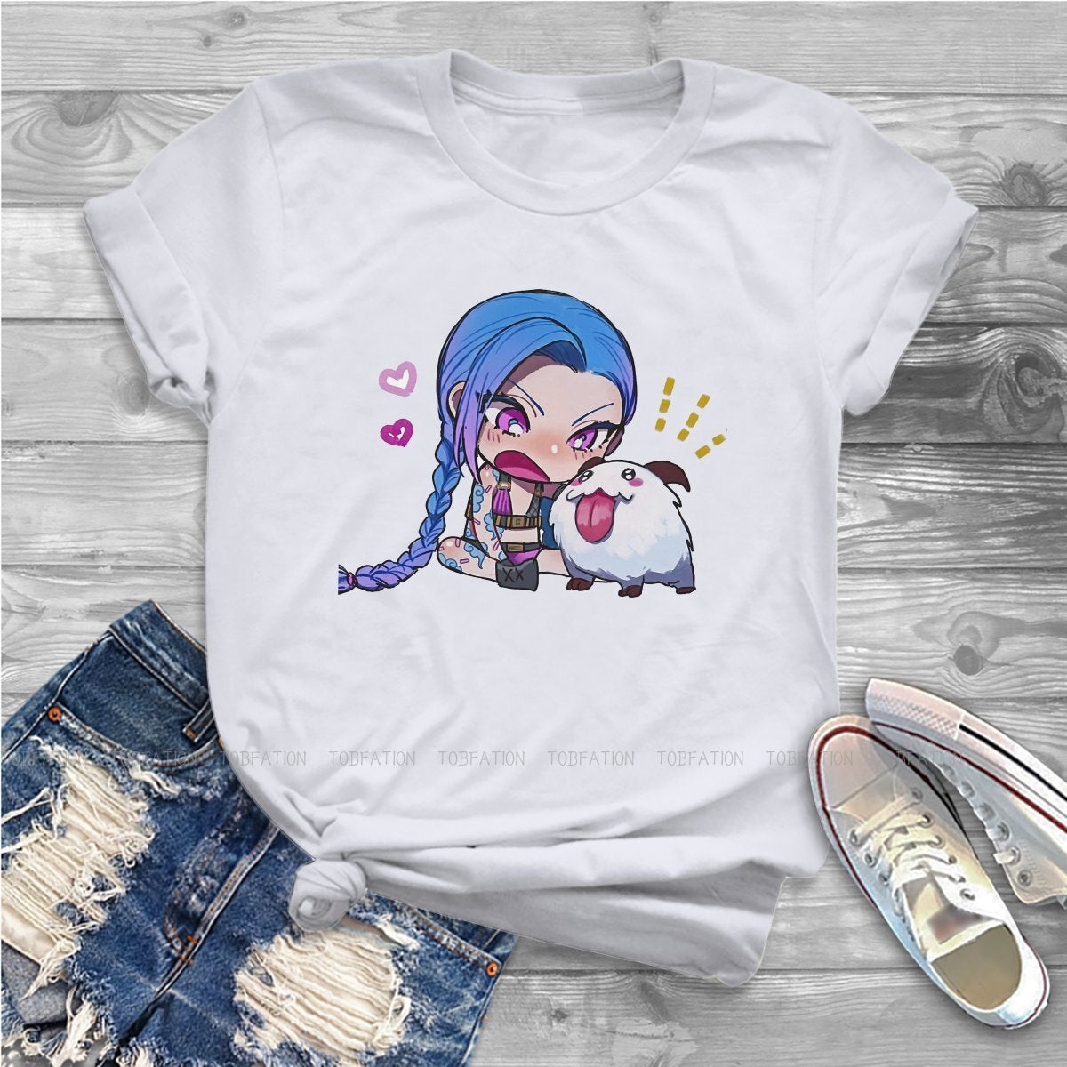 Arcane Cute Jinx Poro  T Shirt - League of Legends Fan Store