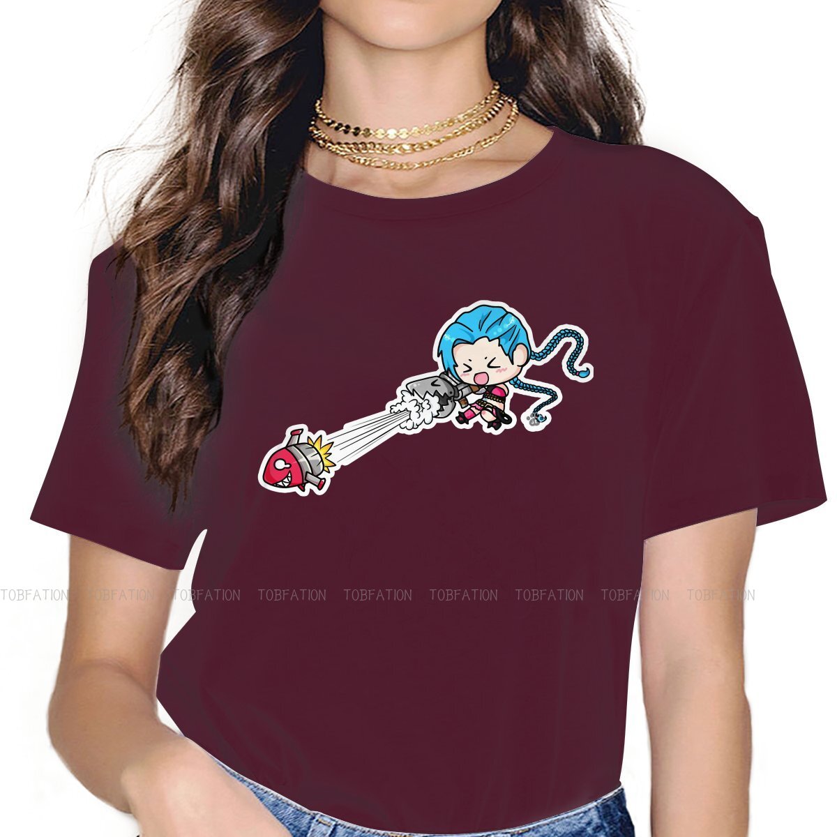 Arcane Cute Sticker Jinx Humor T Shirt - League of Legends Fan Store