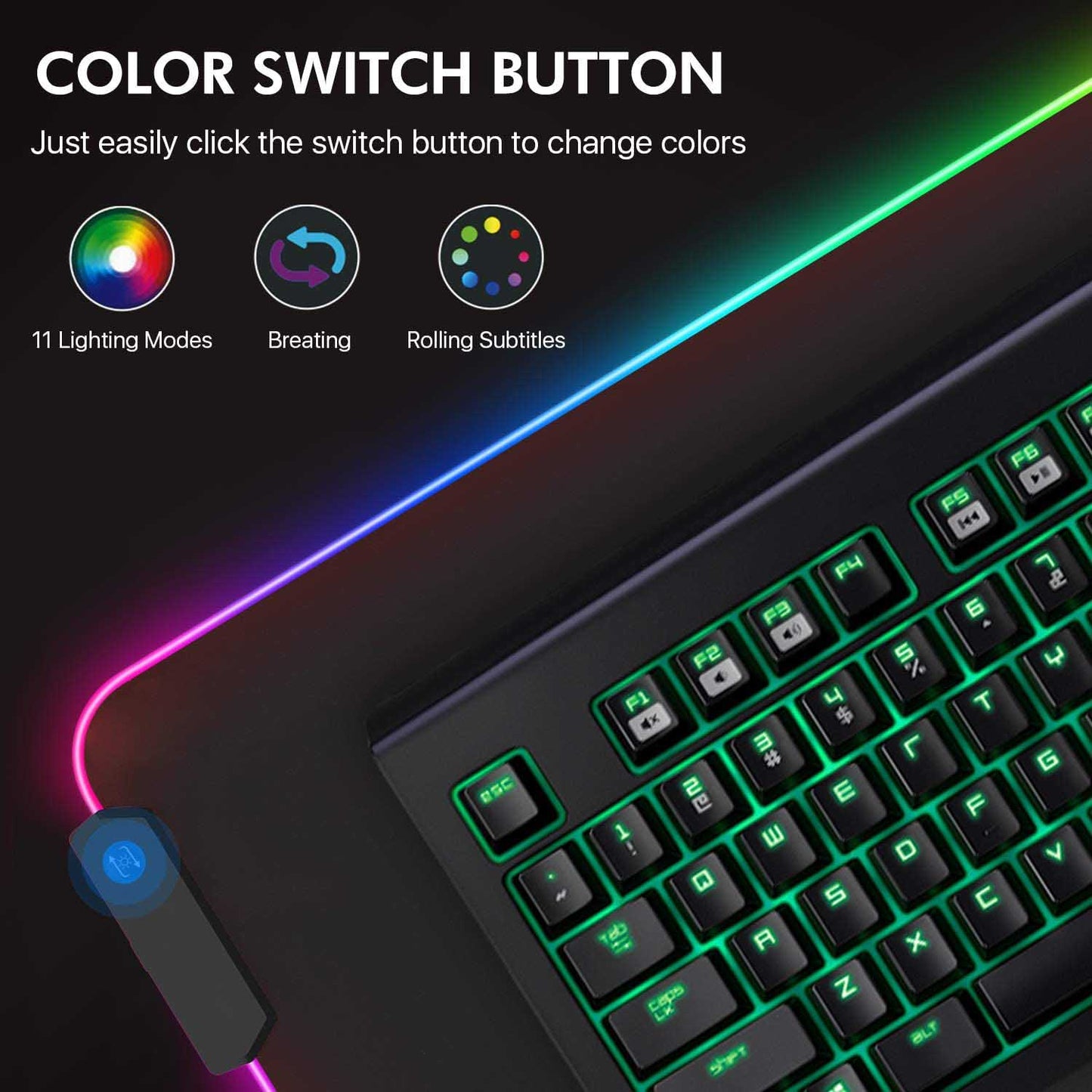 Custom Rgb MousePad - Personalized Rgb Deskmat -  DIY Gift for Gamer