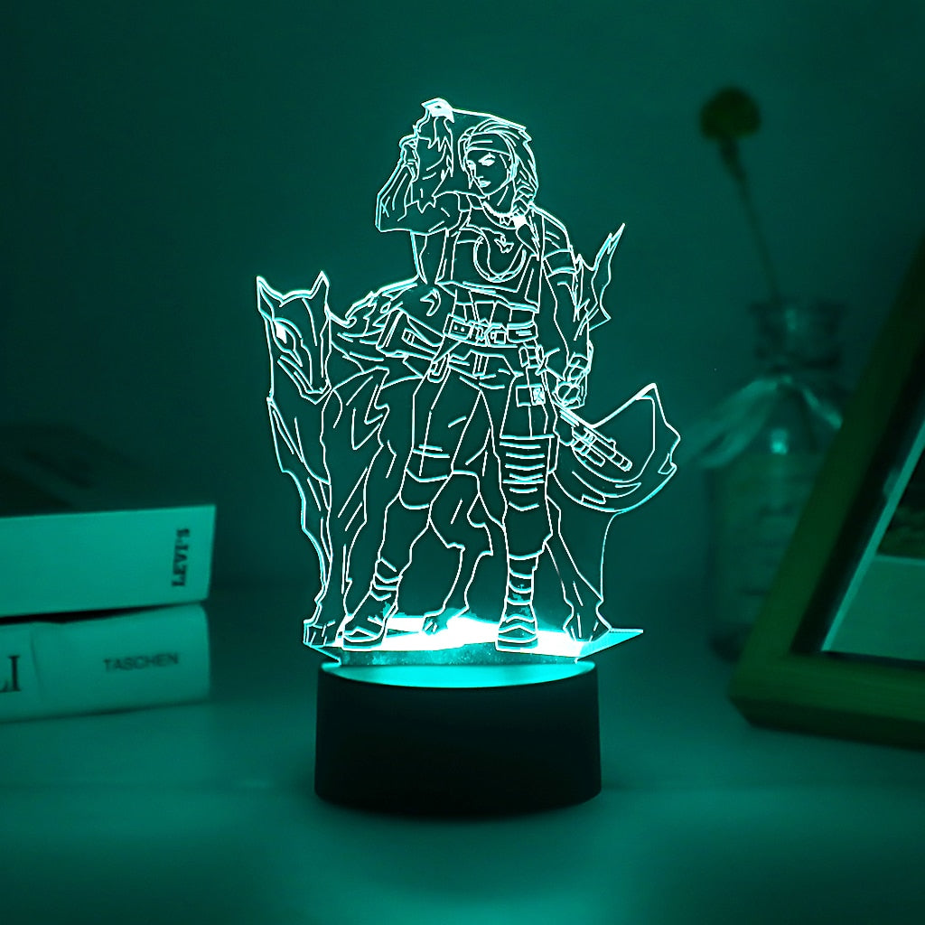 VALORANT 3D Led Night Lights - Skye Cypher Neon - Valorant Merch