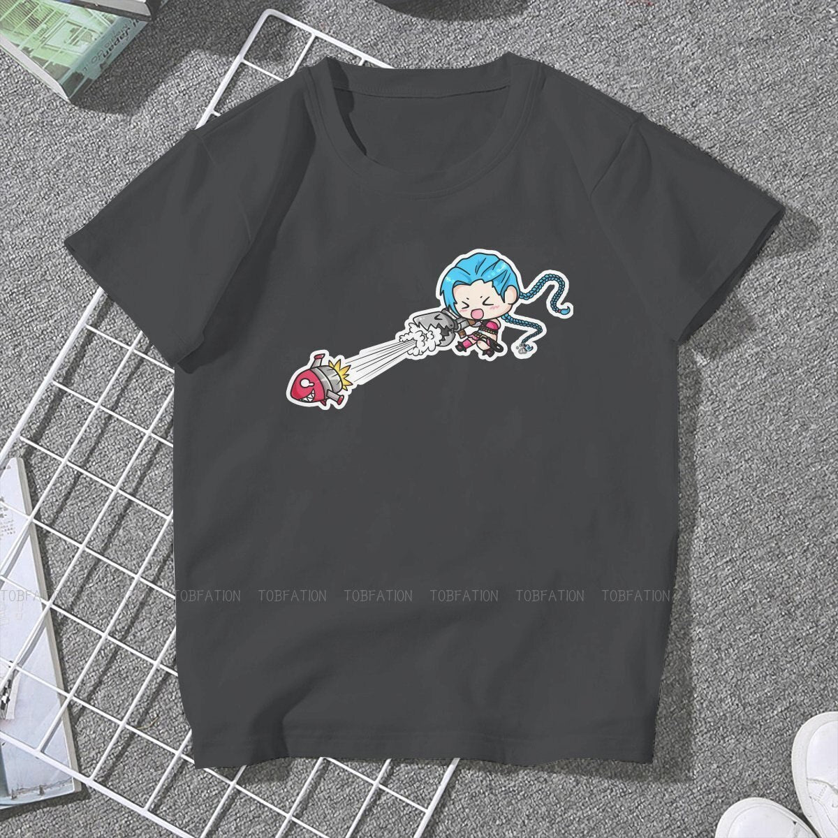 Arcane Cute Sticker Jinx Humor T Shirt - League of Legends Fan Store