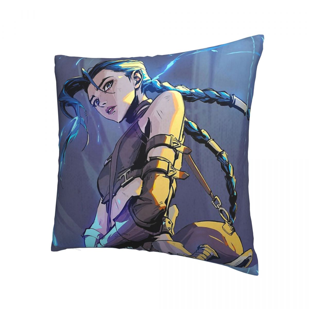 Jinx Cool Throw Pillow Case Arcane - League of Legends Fan Store