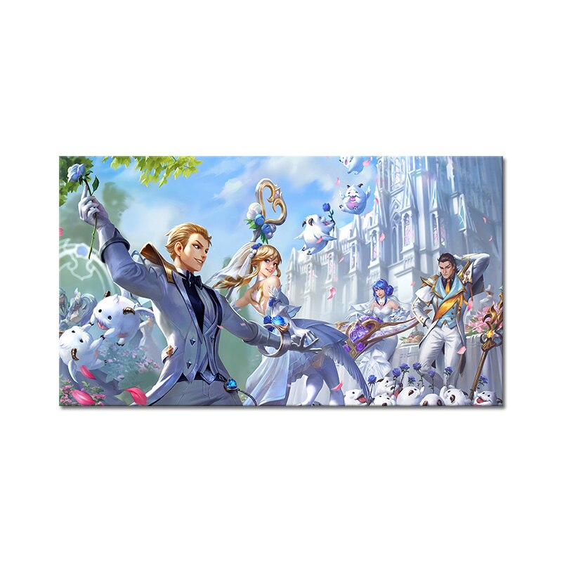 "Crystal Rose" Ezreal - Lux - Sona - Jarvan Ⅳ Poster - Canvas Painting - League of Legends Fan Store