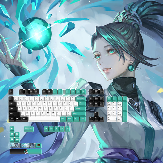 Valorant Sage Custom Full Set Keycaps -  Best Gift for Valorant Player - Gamer Keycap Series