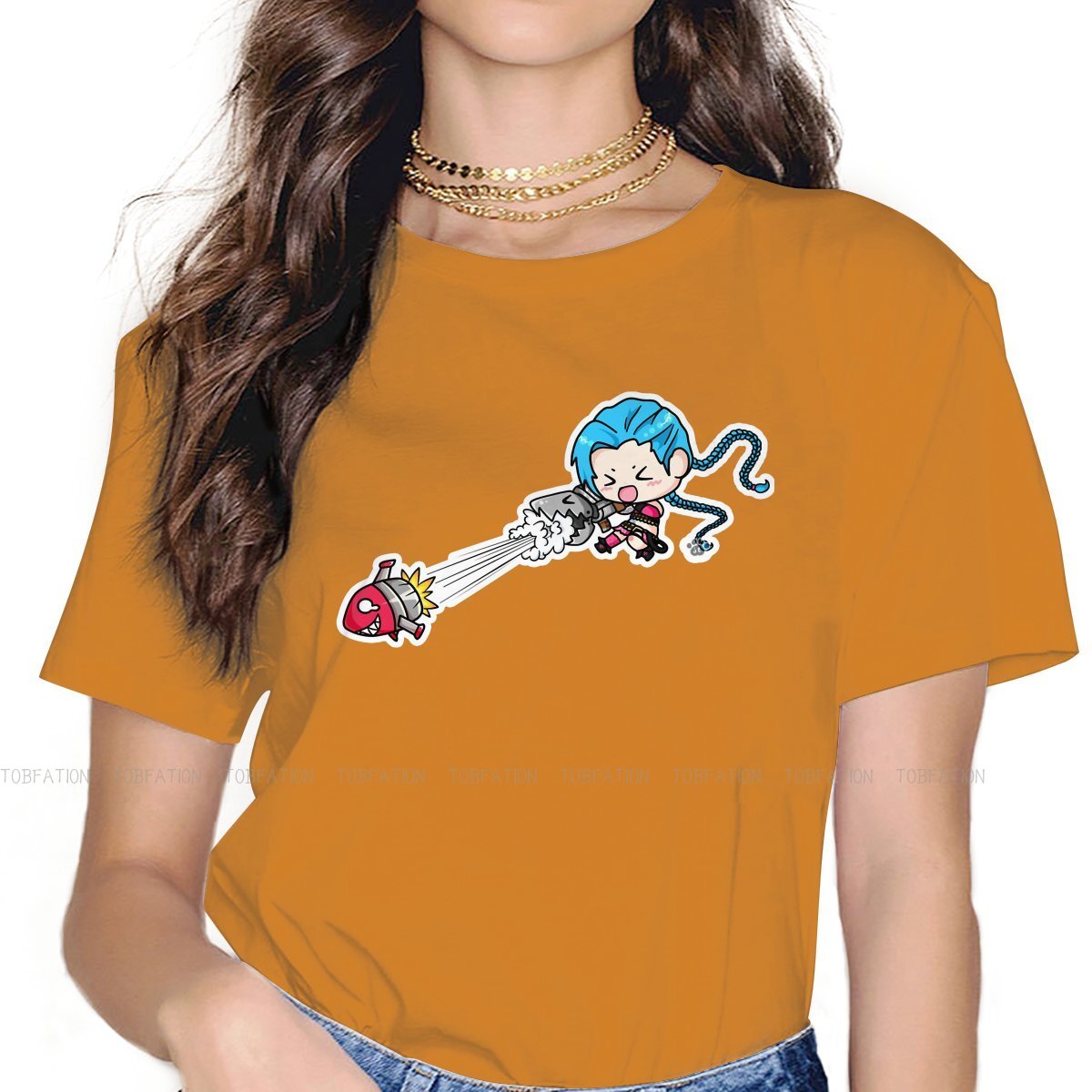 Arcane Cute Sticker Jinx Humor T Shirt - League of Legends Fan Store