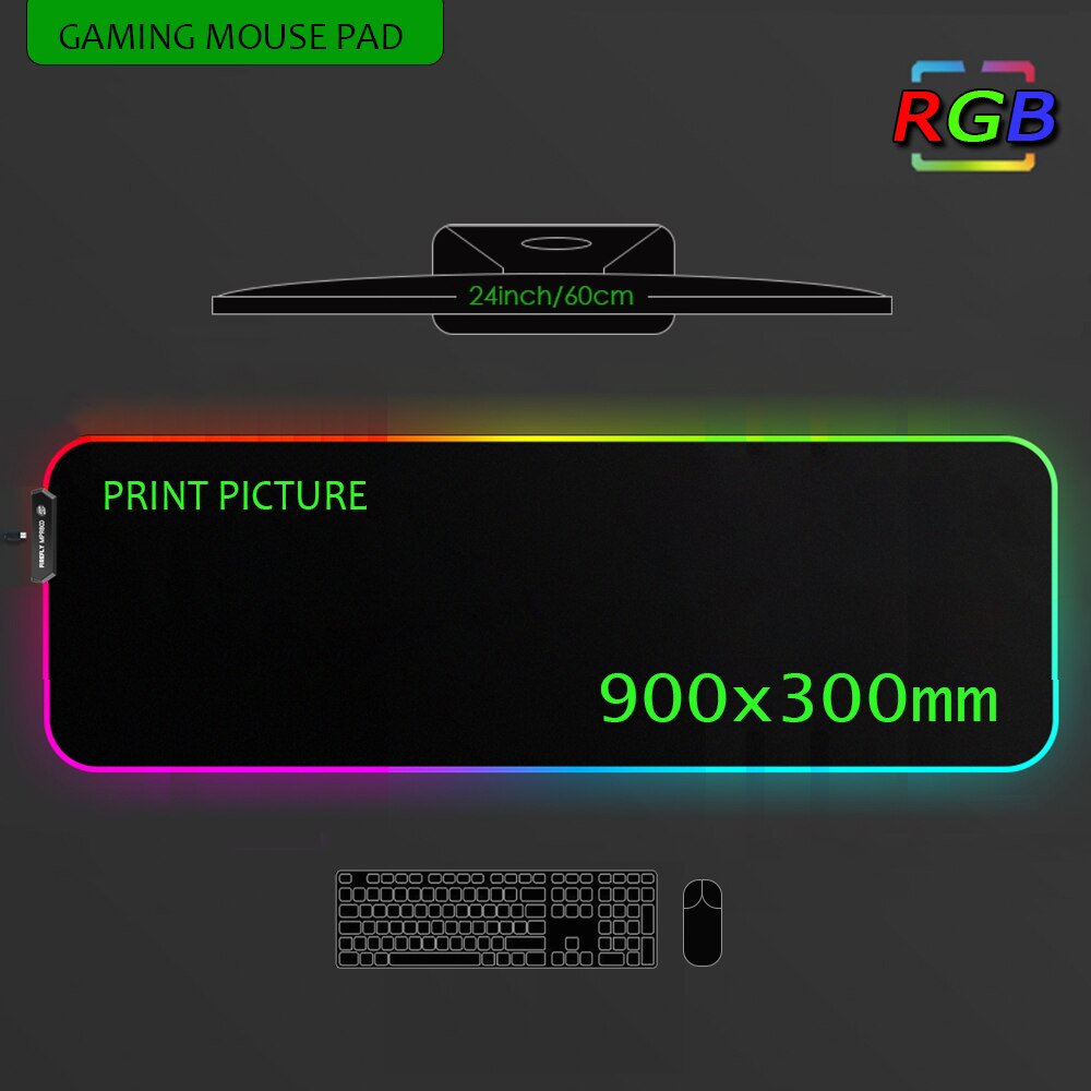 Custom Rgb MousePad - Personalized Rgb Deskmat -  DIY Gift for Gamer