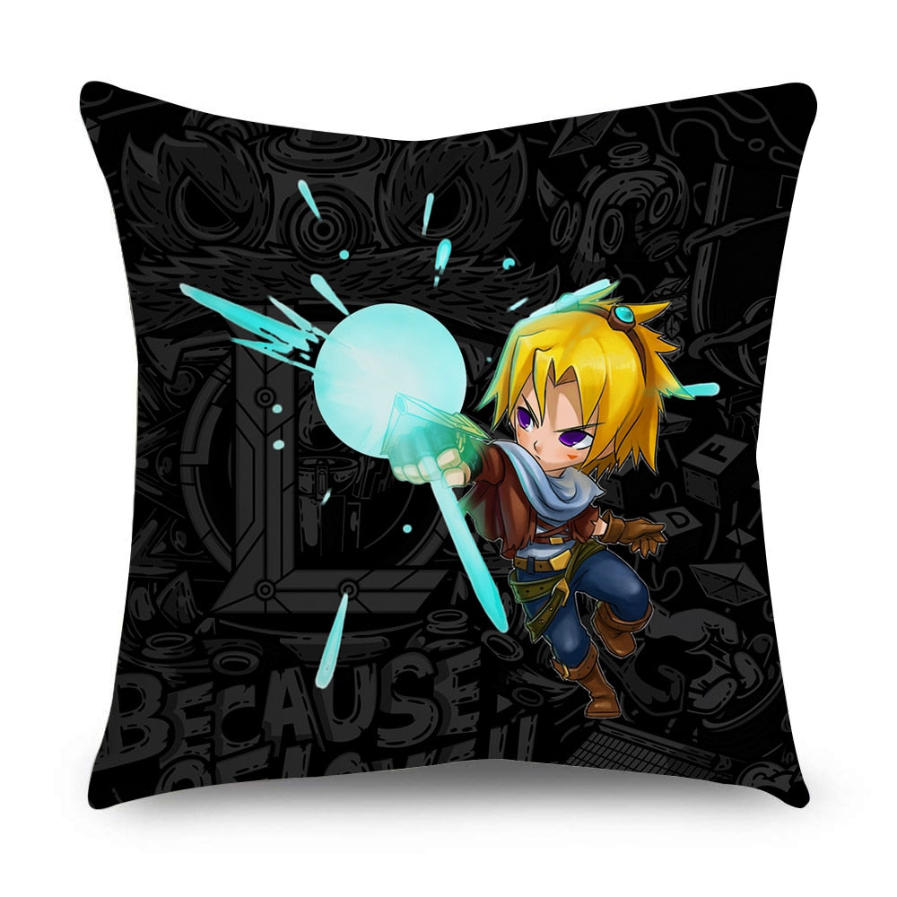 League of Legends Characters Pillowcases-- Nidale Ezreal Ziggs Janna Sejuani Zyra Varus Fizz Talon Graves Vladimir Riven Nami Vayne Zed Viktor Lee Sin Diana Nocturne - League of Legends Fan Store