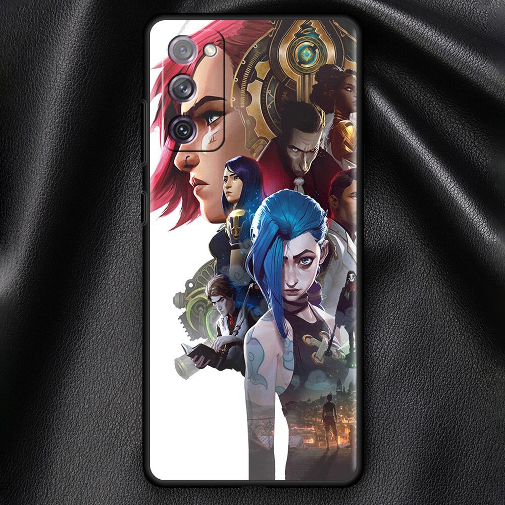 Collection 3 Black Soft Case For Samsung Galaxy S21 Ultra S20 FE Plus S10 Lite S9 S8 S10e S7 Edge A52 A51 A12 Phone Cover Arcane Hot Anime - League of Legends Fan Store