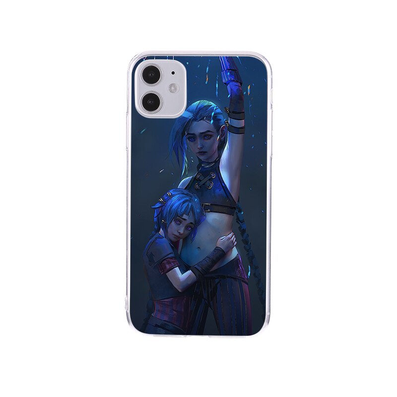 Collection 1 League of Legends Cartoon Arcane Jinx Phone Case For iPhone 11 12 13 Pro Max Mini XR XS X 8 7 Plus Sofe TPU Phone Cover Funda - League of Legends Fan Store