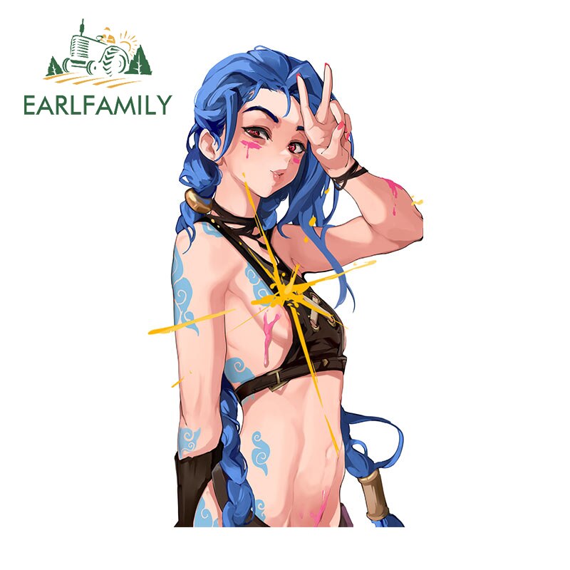 Jinx Stickers Fashionable Simple Decals Creative Refrigerator Helmet Decor - League of Legends Fan Store