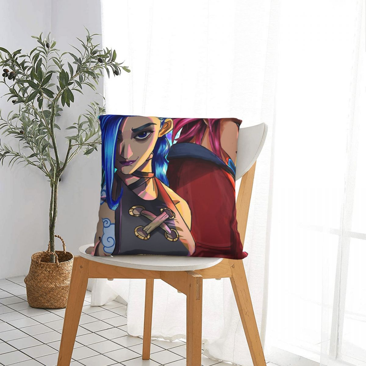 Jinx VI Throw Pillow Case Arcane - League of Legends Fan Store