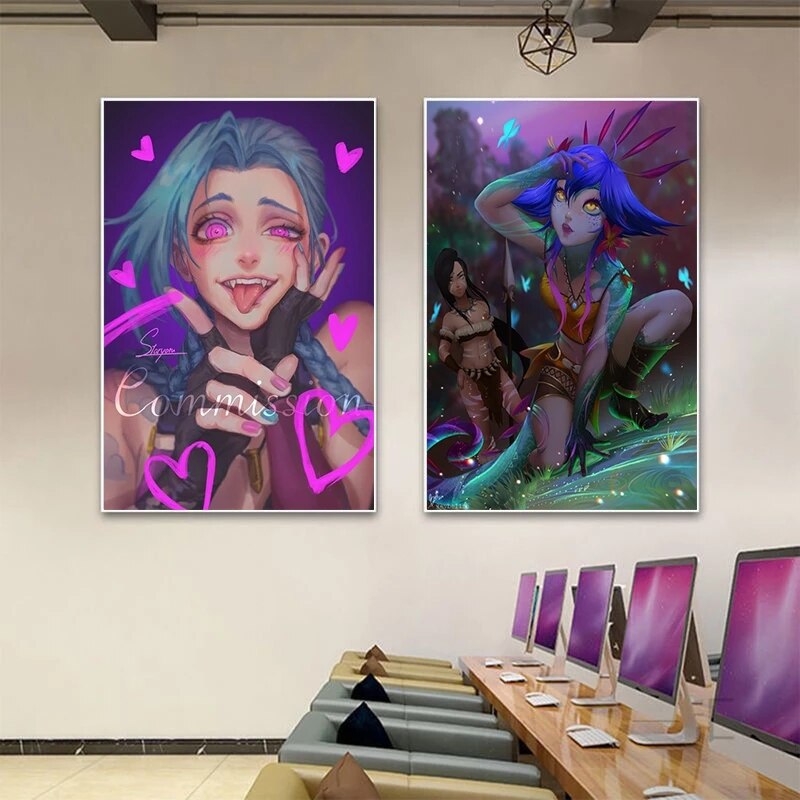 Diamond Art Mosaic -- Irelia Akali Jinx Kaisa Riven Fiora Teemo Yone - League of Legends Fan Store