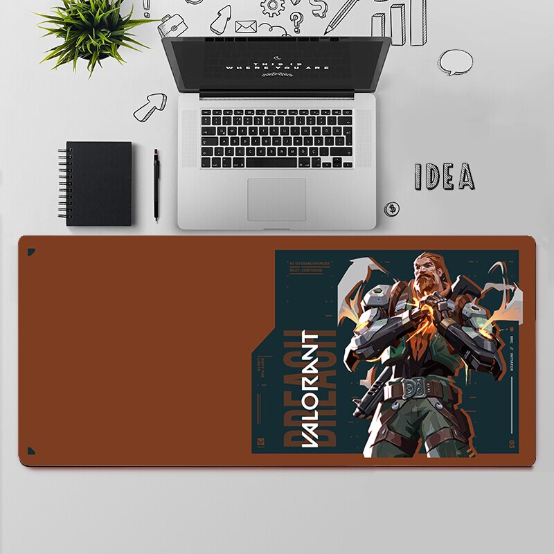 Valorant Breach Desk Mats | Valorant Gaming Mousepads | Gift For Agent Breach Player