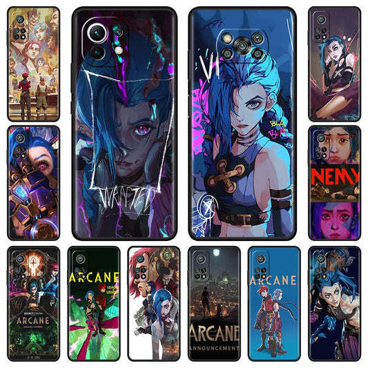 Collection 2 Silicone Phone Case For Xiaomi Mi Poco X3 NFC 11 Lite 11T Pro Note 10 10T 9 9T A2 M3 F3 F1 Shell Soft Cover Arcane Hot Anime Sac - League of Legends Fan Store