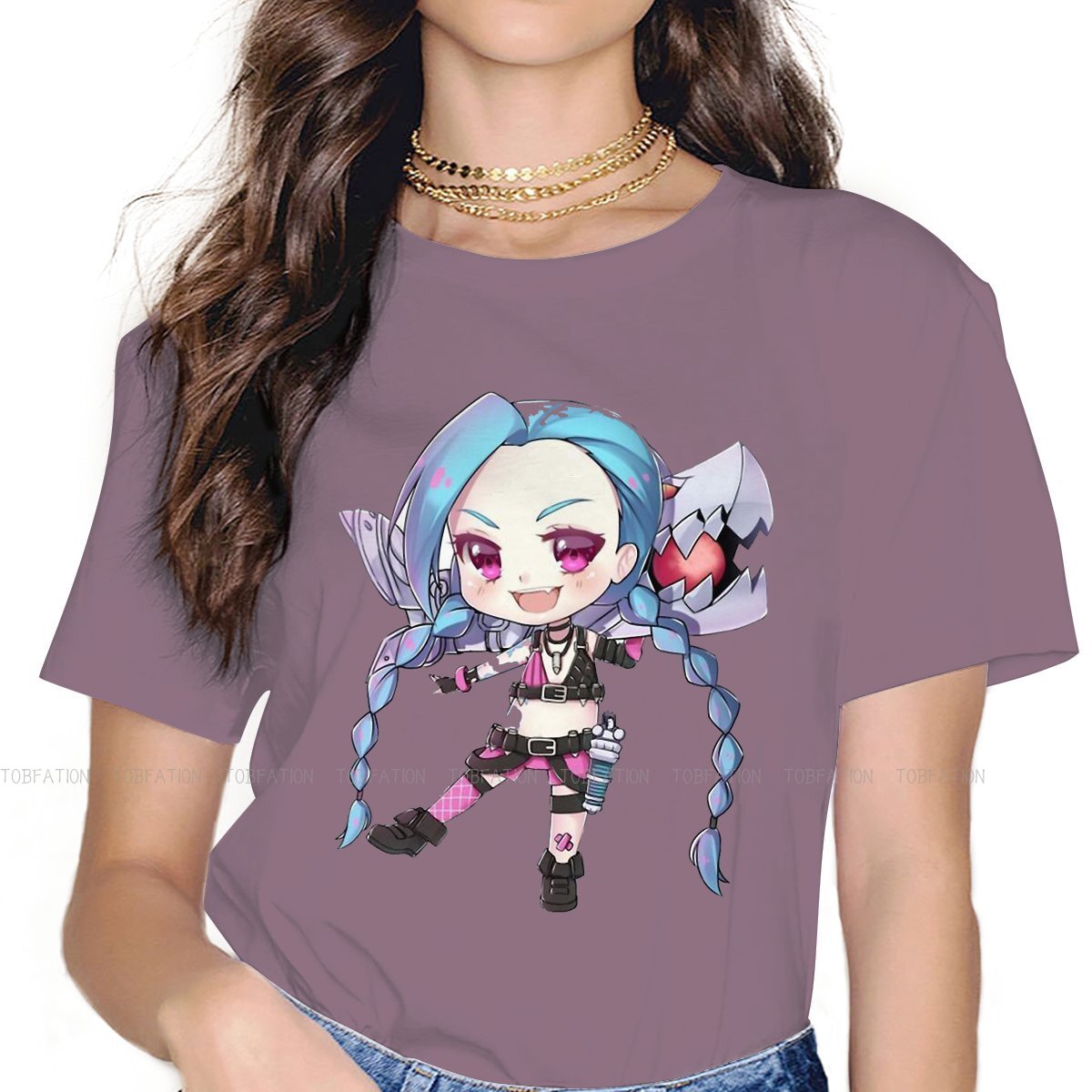 Bubbly Jinx Hipster T-Shirts - League of Legends Fan Store