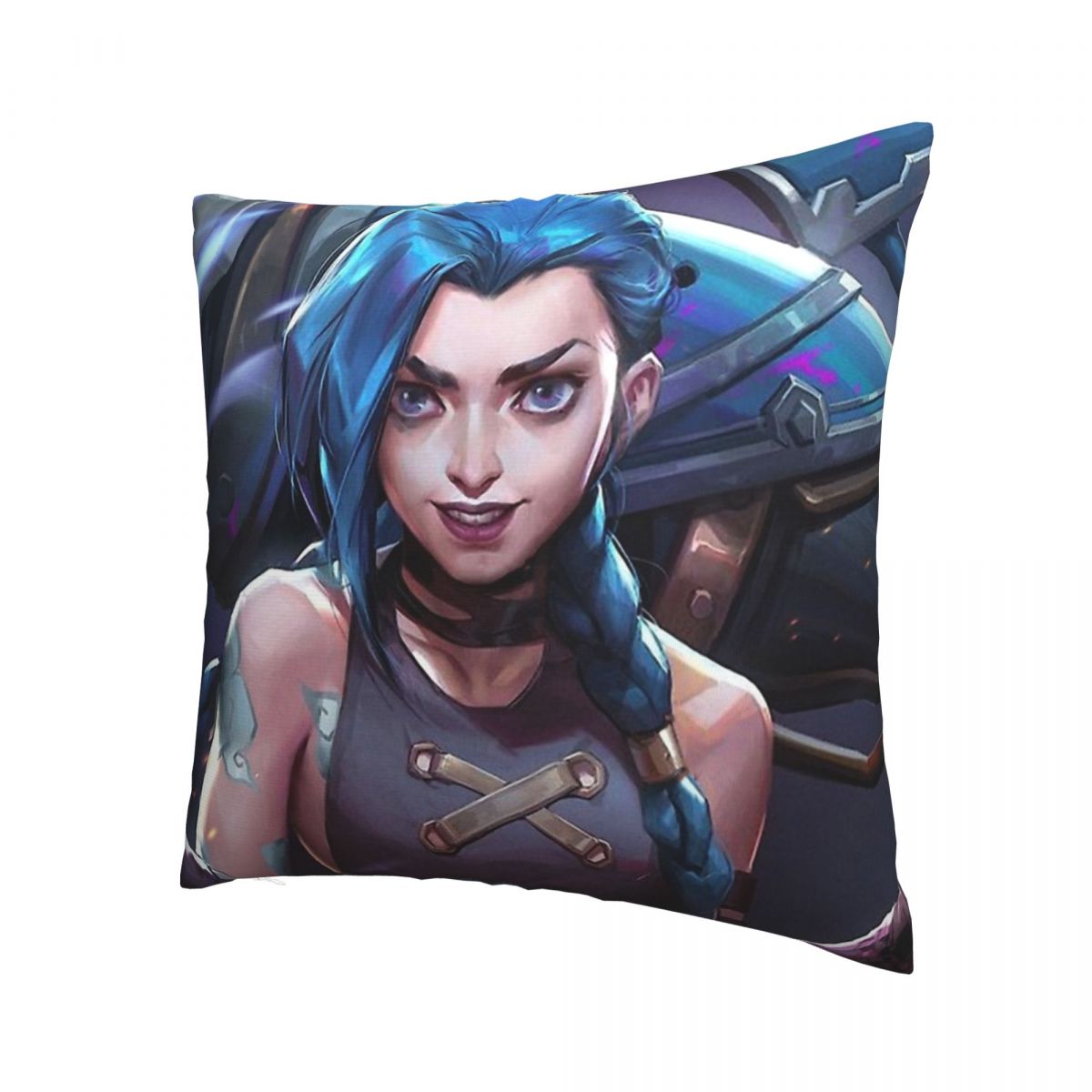 Jinx Throw Pillow Case Arcane 9 - League of Legends Fan Store