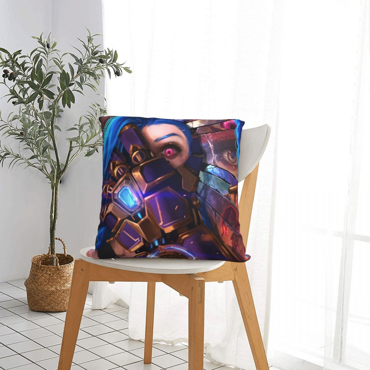 Vi Jinx Polyester Cushion Cover Arcane - League of Legends Fan Store