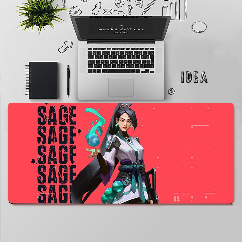 Valorant Sage Mousepads | Valorant Gaming Desk Mat Collection