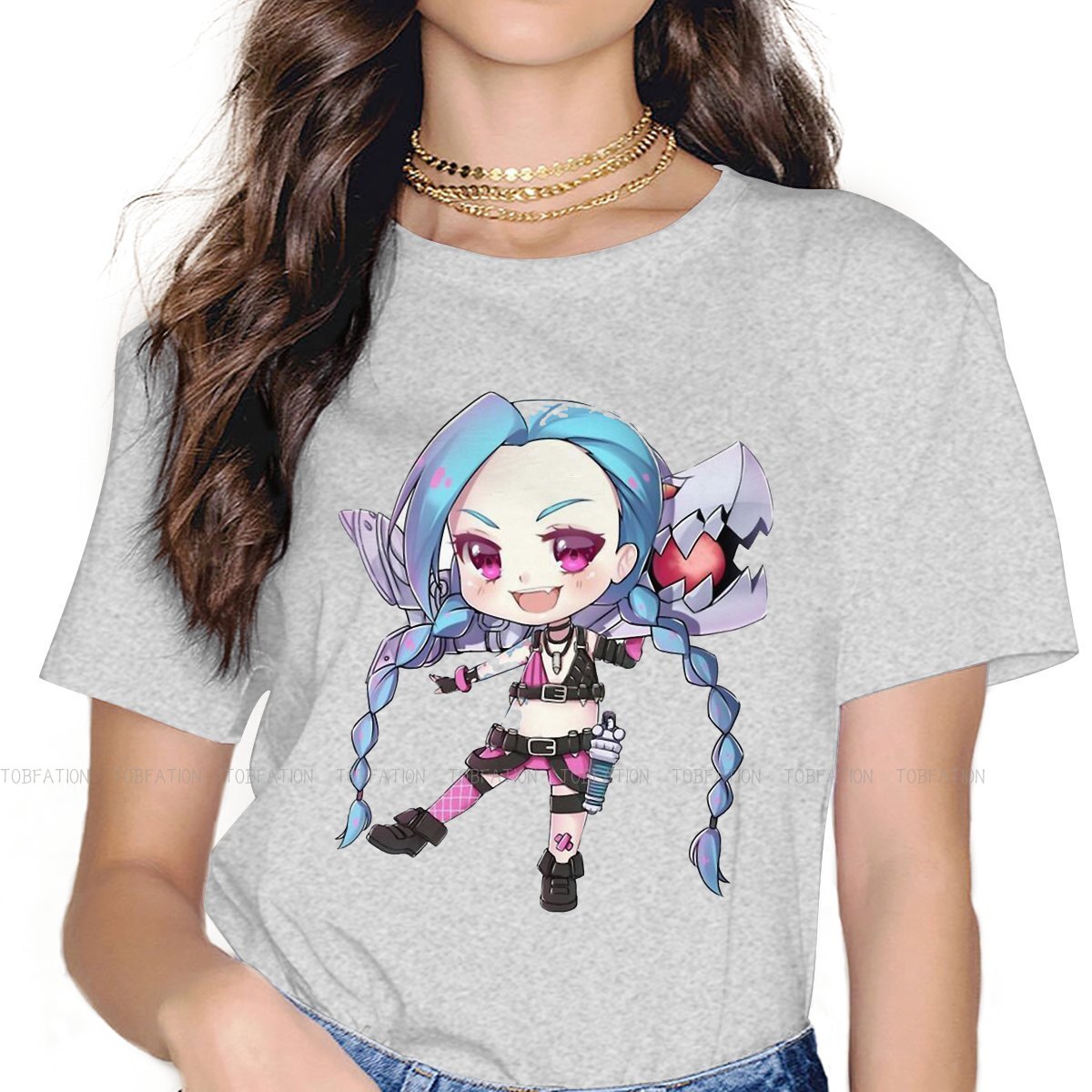 Bubbly Jinx Hipster T-Shirts - League of Legends Fan Store