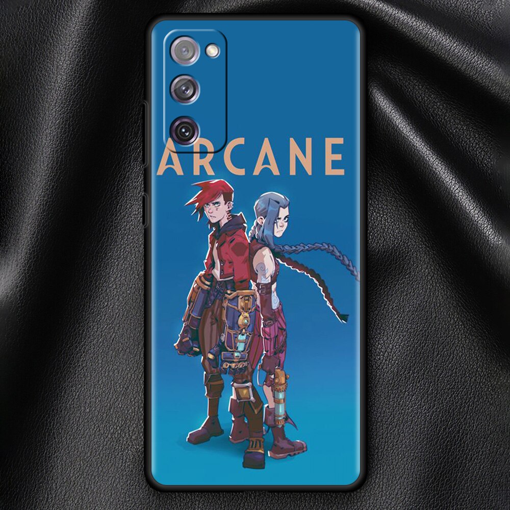 Collection 3 Black Soft Case For Samsung Galaxy S21 Ultra S20 FE Plus S10 Lite S9 S8 S10e S7 Edge A52 A51 A12 Phone Cover Arcane Hot Anime - League of Legends Fan Store