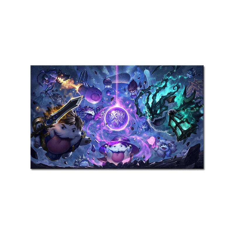 Draven Thresh Kawaii Poster - Canvas Painting - League of Legends Fan Store