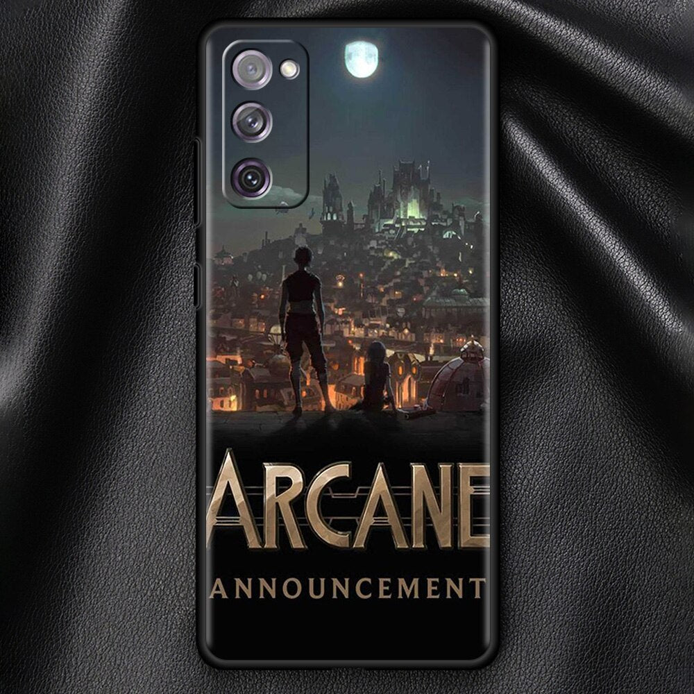 Collection 3 Black Soft Case For Samsung Galaxy S21 Ultra S20 FE Plus S10 Lite S9 S8 S10e S7 Edge A52 A51 A12 Phone Cover Arcane Hot Anime - League of Legends Fan Store