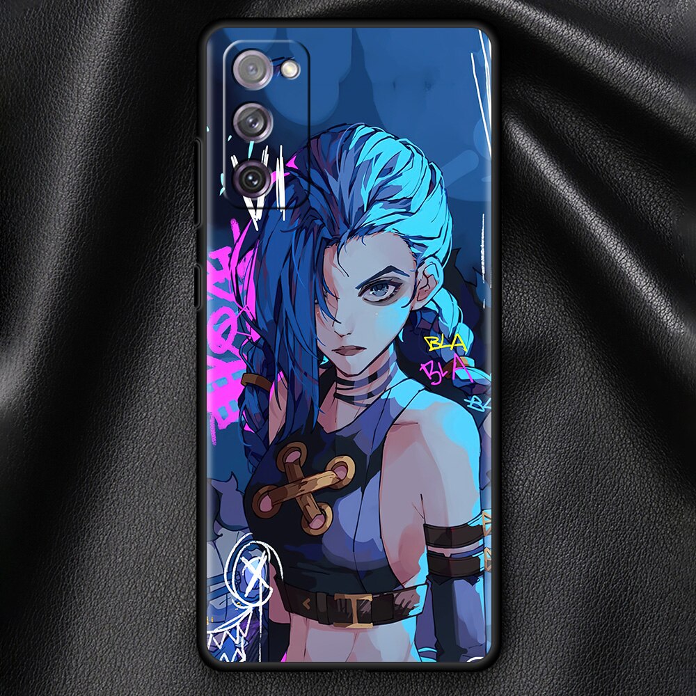 Collection 1 Black Soft Case For Samsung Galaxy S21 Ultra S20 FE Plus S10 Lite S9 S8 S10e S7 Edge A52 A51 A12 Phone Cover Arcane Hot Anime - League of Legends Fan Store