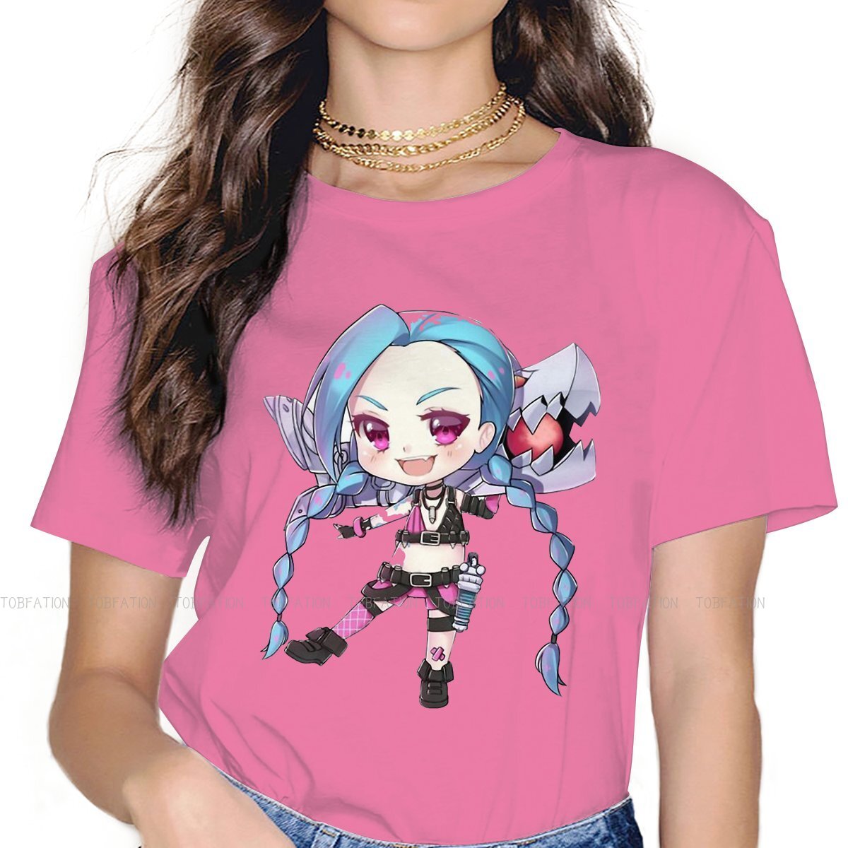 Bubbly Jinx Hipster T-Shirts - League of Legends Fan Store