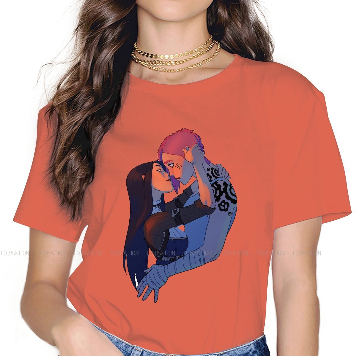 Caitlyn Vi In Love Unique T-Shirt - League of Legends Fan Store