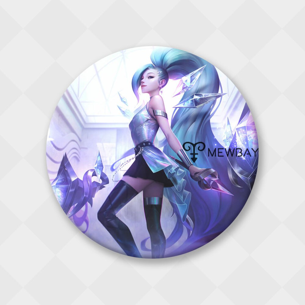 League of Legends Badge K/DA ALL OUT Kaisa Ahri Seraphine Akali Evelynn Metal Brooch - League of Legends Fan Store