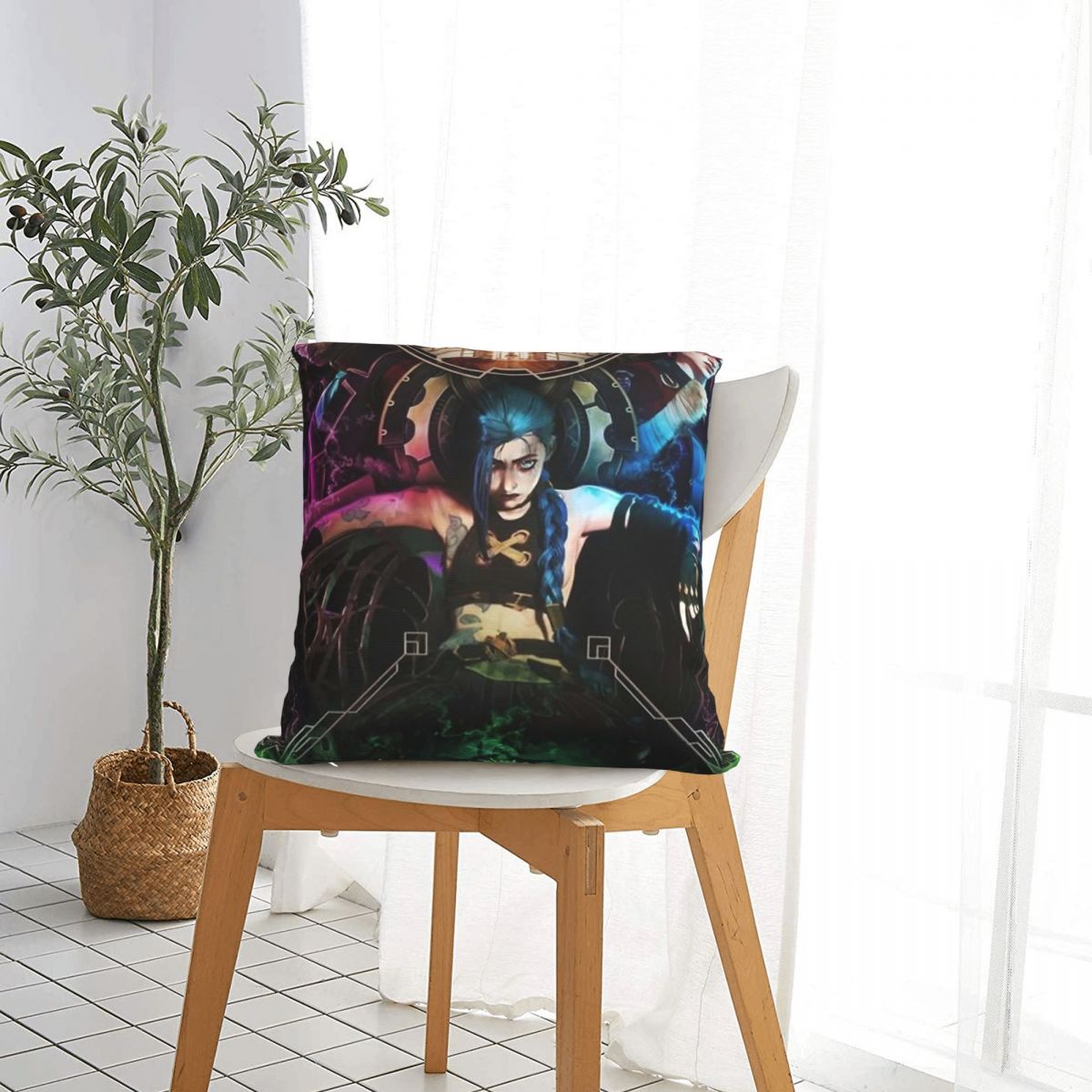 Jinx Polyester Cushion Cover Arcane - League of Legends Fan Store