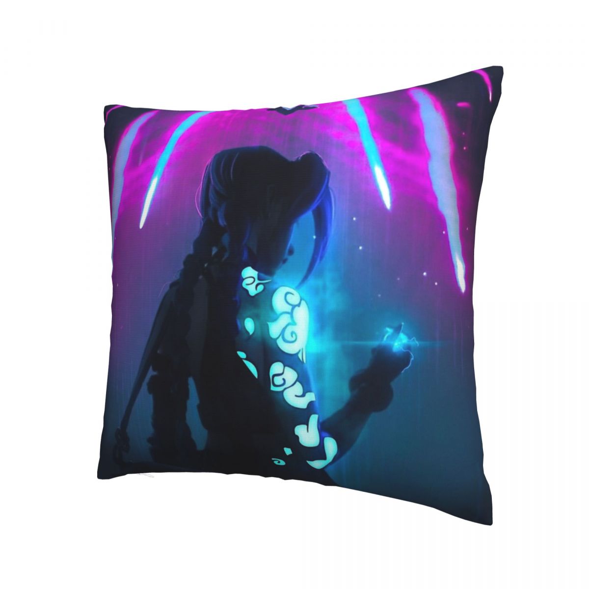 Jinx Throw Pillow Case Arcane 7 - League of Legends Fan Store