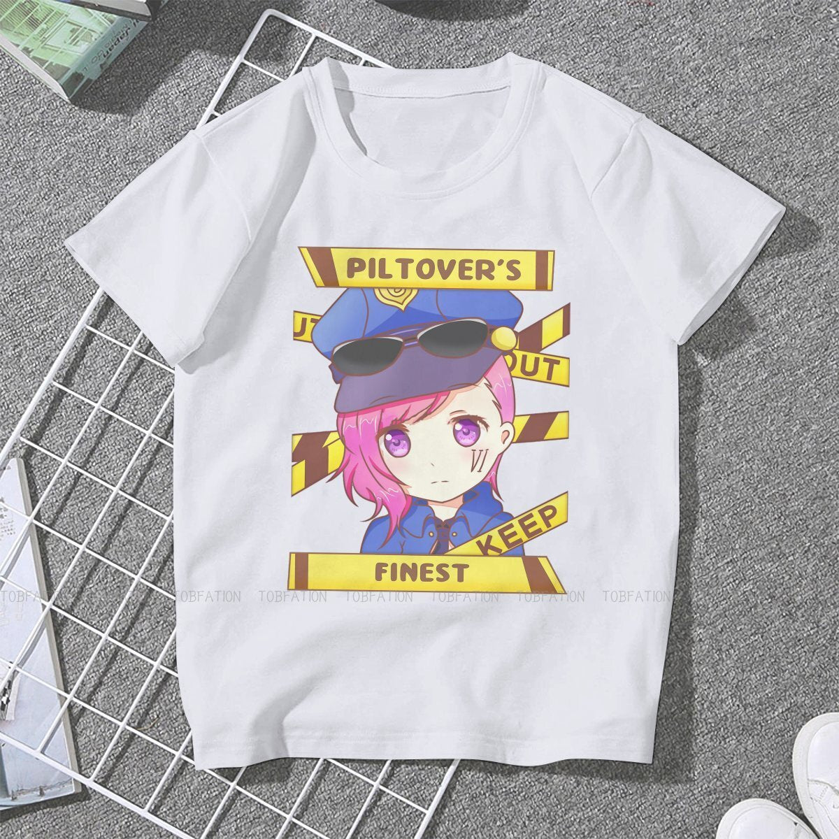 Arcane Chibi Vi The Piltover Enforcer Distinctive T Shirt - League of Legends Fan Store