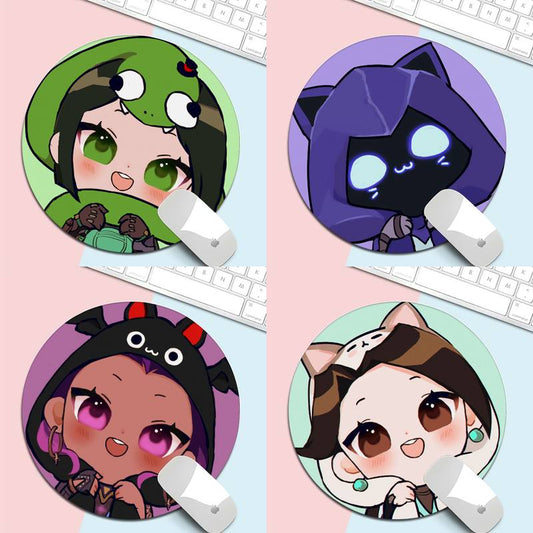 Valorant Cute Agents Gaming Mousepad Collection ll - Astra Skye Cypher Phoenix Sage Yoru Brimstone Sova Kay/O Mousepads - Valorant Gift