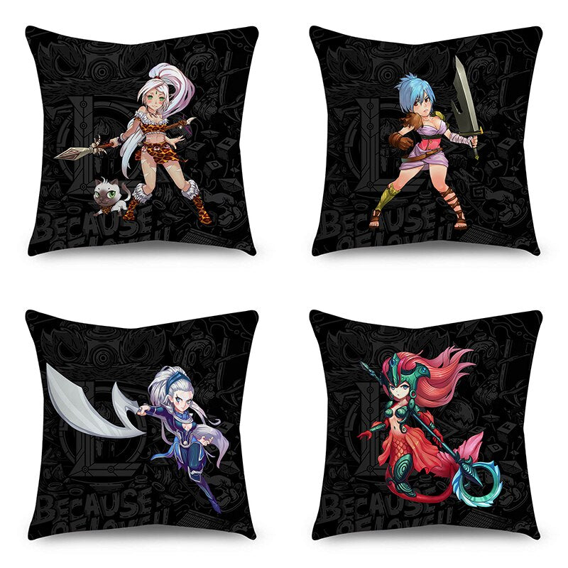 League of Legends Characters Pillowcases-- Nidale Ezreal Ziggs Janna Sejuani Zyra Varus Fizz Talon Graves Vladimir Riven Nami Vayne Zed Viktor Lee Sin Diana Nocturne - League of Legends Fan Store