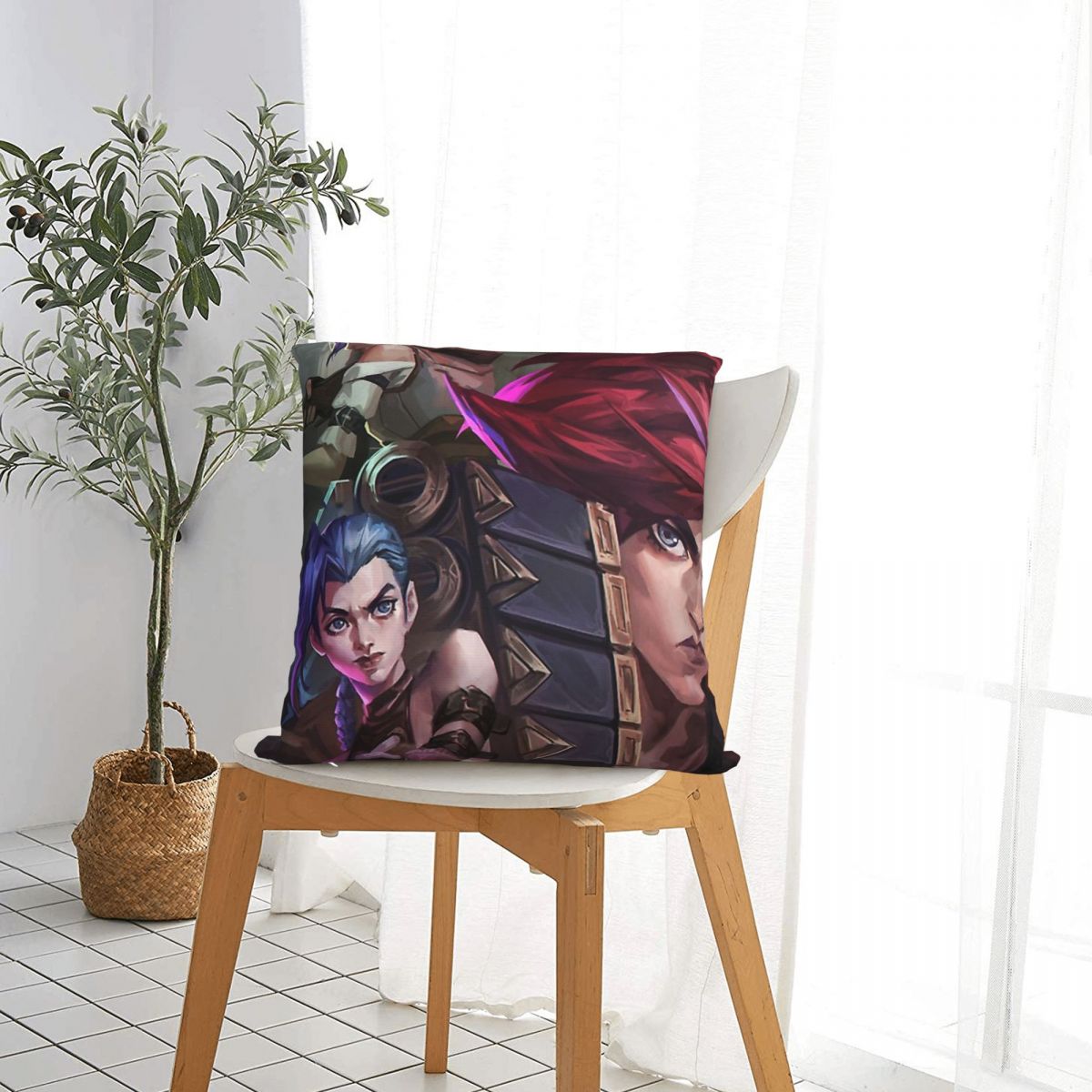 Jinx Vi Team Polyester Cushion Cover - League of Legends Fan Store