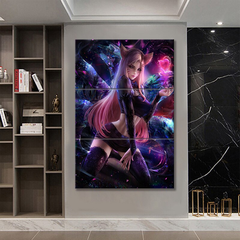 K/DA Ahri Sexy Poster - Canvas Painting - League of Legends Fan Store