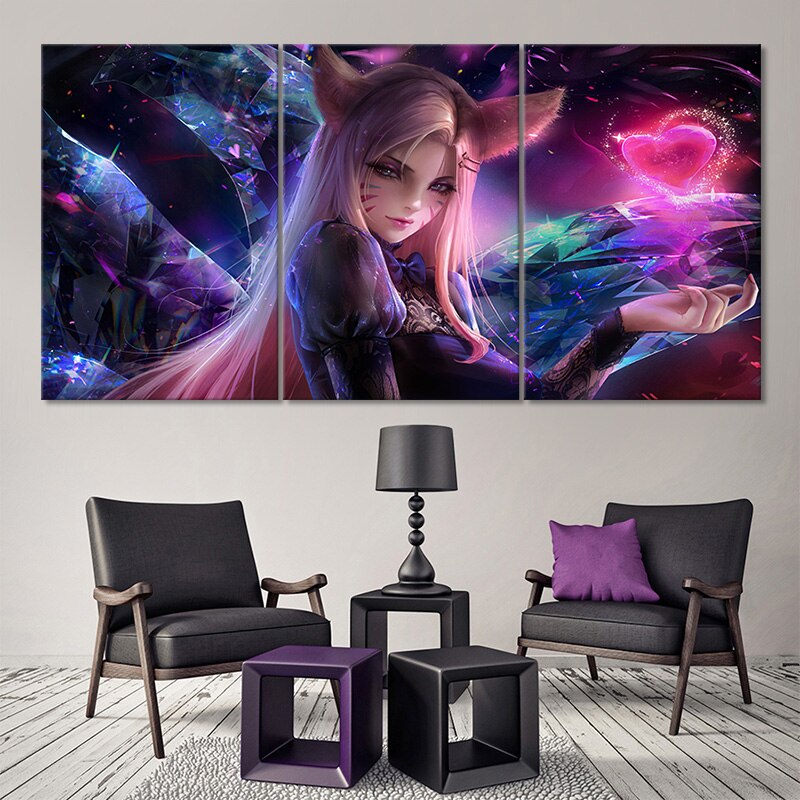 K/DA Ahri Sexy Poster - Canvas Painting - League of Legends Fan Store