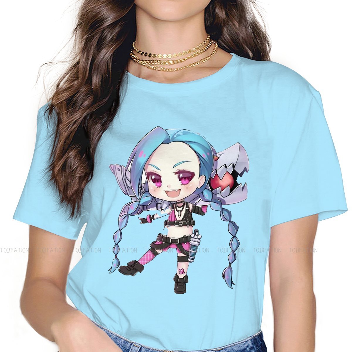 Bubbly Jinx Hipster T-Shirts - League of Legends Fan Store