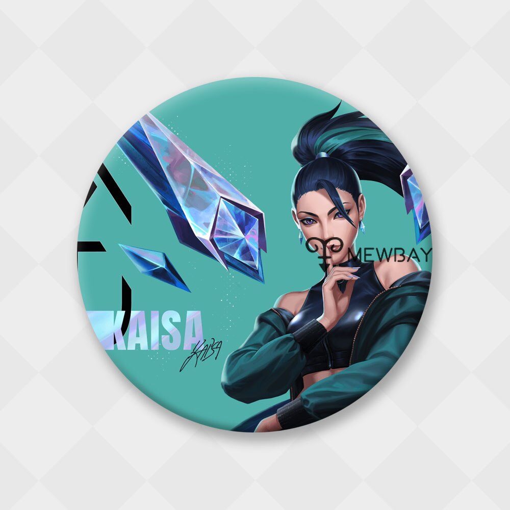 League of Legends Badge K/DA ALL OUT Kaisa Ahri Seraphine Akali Evelynn Metal Brooch - League of Legends Fan Store