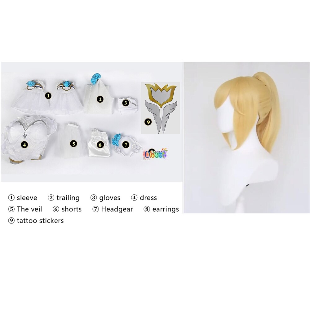 League of Legends LOL Crystal Rose Lux Costume Cosplay Suit Wig Outfit - League of Legends Fan Store