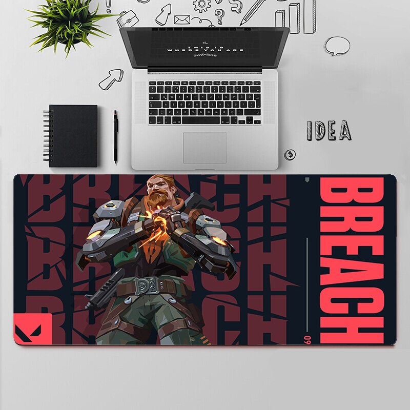 Valorant Breach Desk Mats | Valorant Gaming Mousepads | Gift For Agent Breach Player